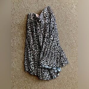 Nanette Lepore Midi Pleated Leopard Skirt Size 2-4